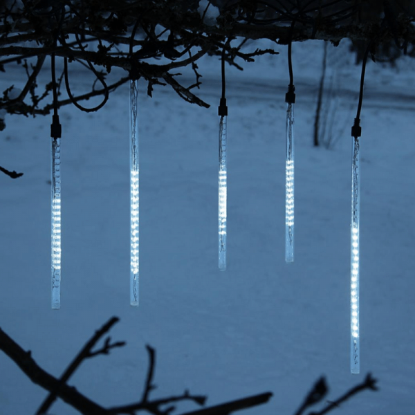 LED-Schneefall-Lichterkette - Snowmotion Line Outdoor - Grundset - 11,00m - 5 Stäbe (30+45cm)
