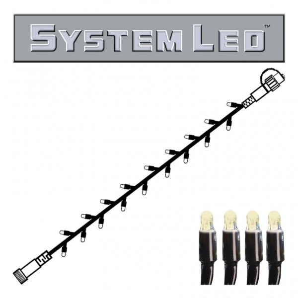 System LED Black | Lichterkette | koppelbar | exkl. Trafo | 5.00m | 50x Warmweiß