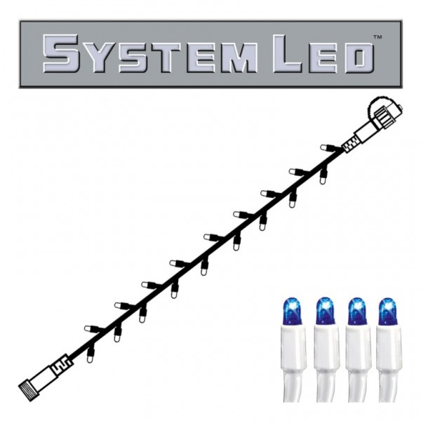 System LED White | Lichterkette | koppelbar | exkl. Trafo | 5.00m | 50x Blau